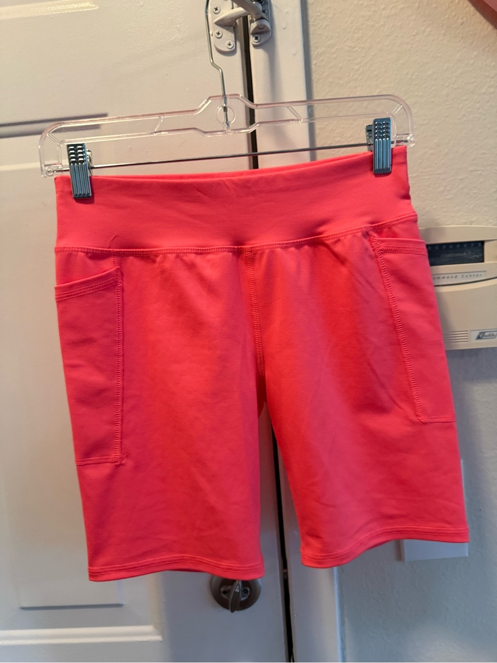 Athletic Works Coral Pink Girls' Athletic Shorts with Side Pockets